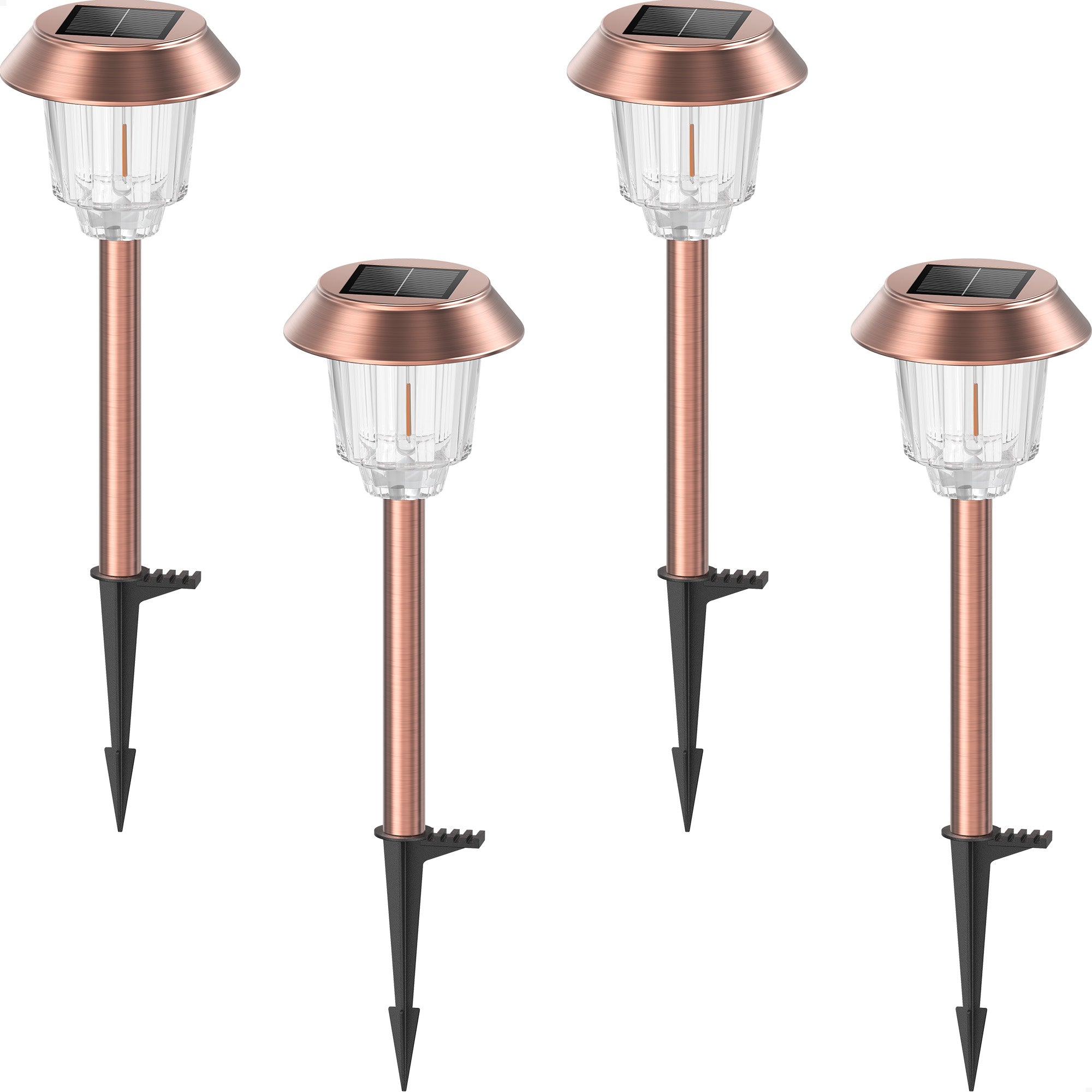 40 Lumens 3000K LED Weather Resistant Outdoor Solar Pathway Lights 4 Pack SPL-YAWC-04