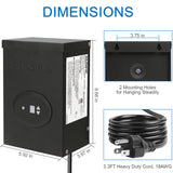SUNVIE 300W Low Voltage Transformer for Landscape Lighting with Timer and Photocell Sensor Waterproof Power Supply for Landscape Lights Path Lights Outdoor Spotlight 120V AC to 12V /14V AC(ETL Listed) LVT-TDC-300AC Lee Lighting