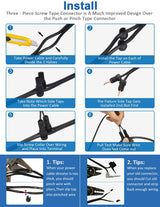 SUNVIE Low Voltage Fastlock Landscape Lights Wire Connector 12-14 Gauge Cable Connectors for Landscape Lighting Path Lights Working with Malibu Paradise Moonrays and Other Outdoor Lighting (12 Pack) Lee Lighting